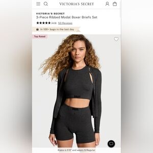 VS 3 Piece Ribbed Modal Boxer Brief Set Size Small